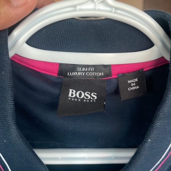 Hugo Boss Slim Fit Luxury Cotton Polo Shirt - Picture 3 of 4